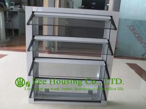 China Hurricane-proof Aluminum Glass Louvered windows With Removable Screen,Jalousie louvre factory