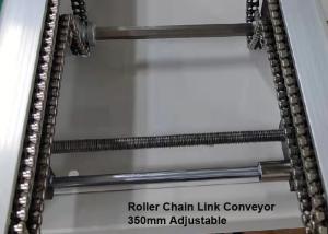 China Length 3m 4m Roller Chain Conveyor Adjustable By Hand Crank factory