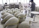 Brand Window Display Decoration Matte White Fiberglass Ostrich Bird Statue
