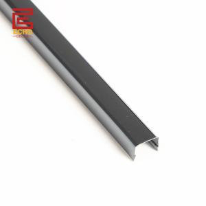 China Stainless Steel Tile Border Trim Metal Mirror Black U Shape Tile Trim factory
