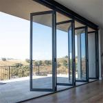 Aluminum Alloy Folding Patio Door , Exterior Folding Plastic Pvc Door