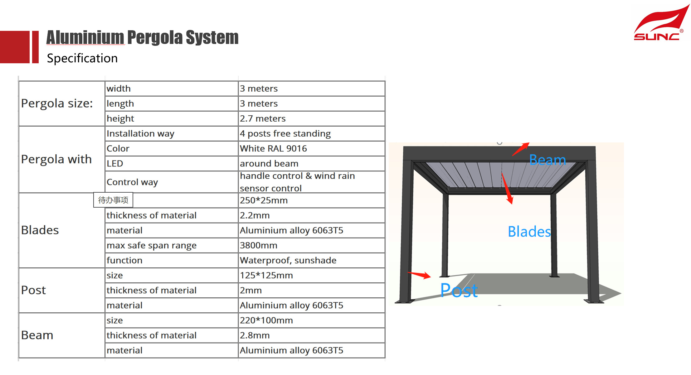 Louver Roof Outdoor Motorized Aluminium Pergola Anodic Oxidation