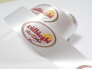 China Garment Webbing Polyester Fabric Tape With Silk Screen Printed Logo factory