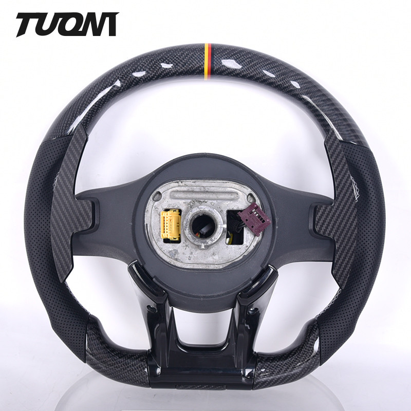 Glossy Carbon Fiber Leather LED Mercedes Benz W204 W205 A45 Steering Wheel