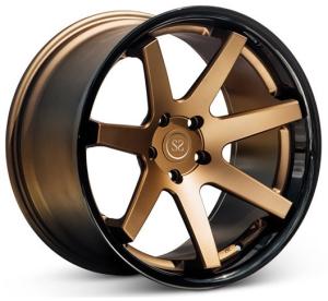 China 19 inch 5*120 2 piece forged deep concave forged wheels rims Matt Bronze factory