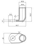 Vehicle Bending Tube Cable Lug Terminal Auto 90 Degree Ring Terminal