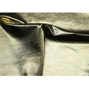 Custom PU Synthetic Leather Gold Pearlied Color 54 " Width For Backpack