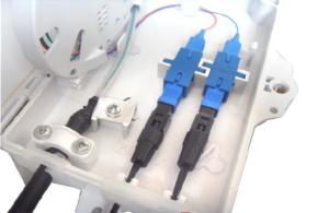 China IP65 Fiber Splice Box 2 Port , High Capacity Optical Distribution Box factory