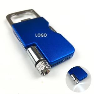 China Promotional LED Multifunctional Folding Bottle Opner Stainless Steel Folding Knife Logo Customized factory