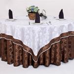 Outdoor Reusable 120 Inch Round Jacquard Tablecloth