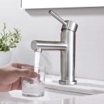 Solid Steel 316 Body Basin Mixer Brush Satin Bathroom Faucet Tap Basin Faucet