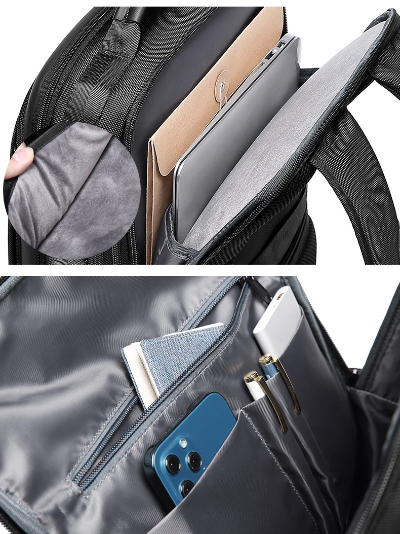 High quality wholesale expandable men customized business travel waterproof backpack laptop backpacks