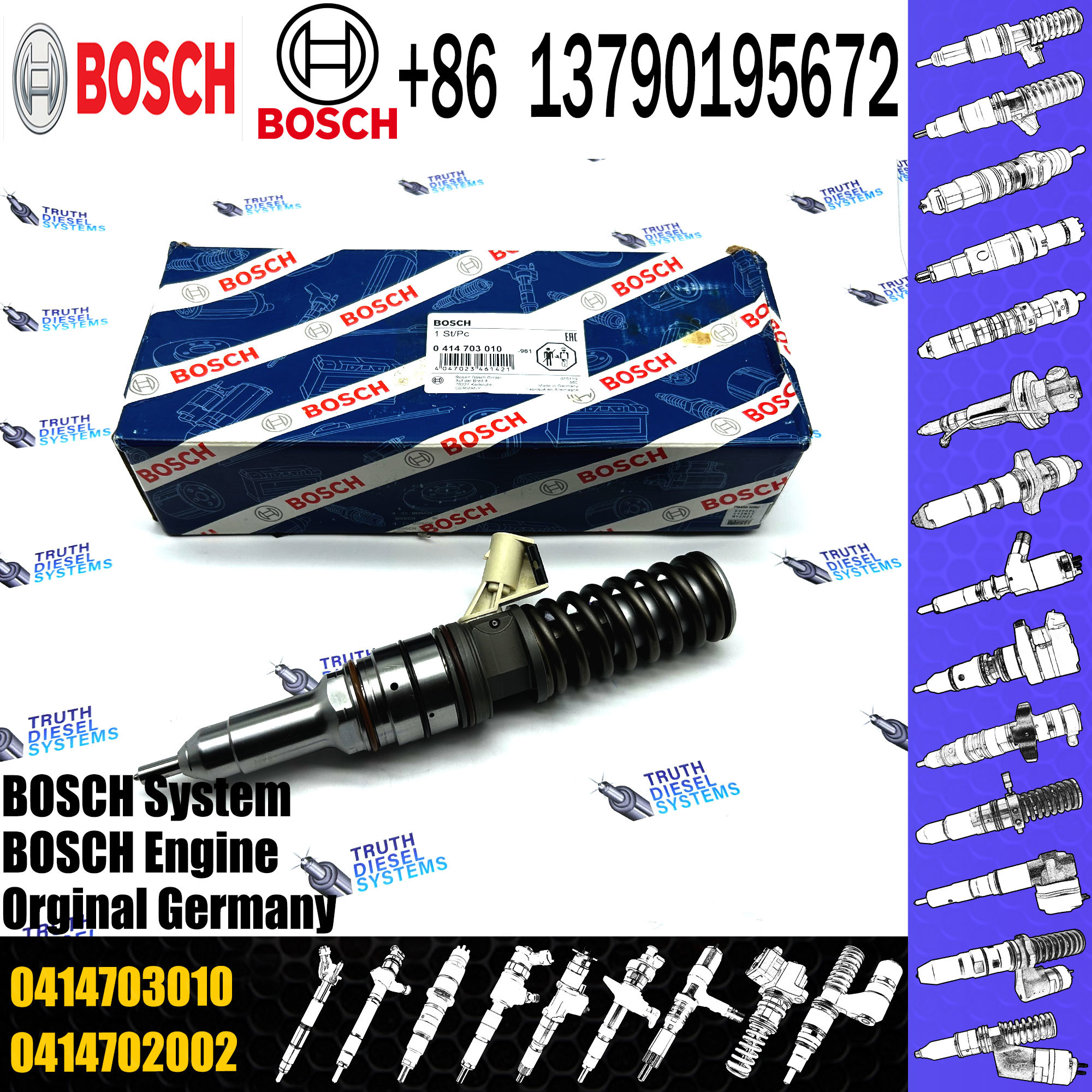 0414703010 0414703008 Engine Fuel Injector Nozzle Assy 0414703010 0414703008 Unit Pump