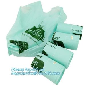 100% Biodegradable and compostable plastic kitchen garbage bag, compost kitchen