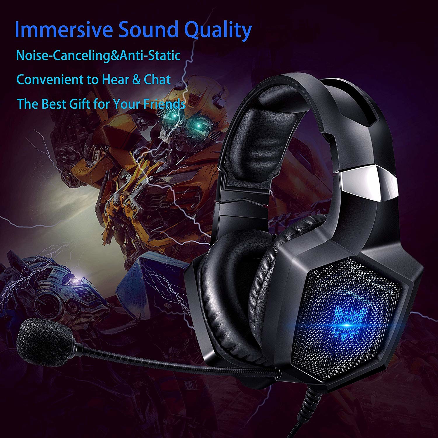 DC5V 20000Hz 2.2kohm Onikuma Gaming Headset K8