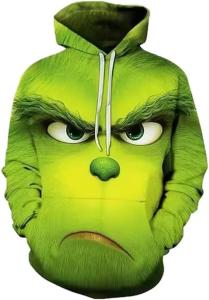 China Unisex Christmas Hoodie Novelty Sweatshirt , Halloween Pullover Hooded With Pocket factory