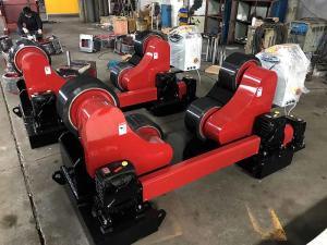 China Black-Red 20T Self Aligning Pipe Welding Rotator ,Wind Tower Tank Turning Rolls factory