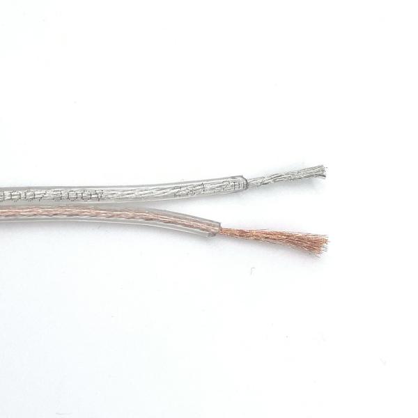Gold And Silver Wire Transparent Audio Cables 100meter/Roll 2 Cores 300/300V