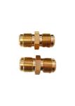 3/8 Inch Flare X 3/8 Inch Flare Brass Tube Fitting Hex Nipple brass