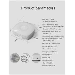 7 Color Solar Decorative Light 200LM Camping String Light USB Powered