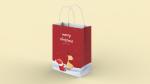 Intercon Pack Red Kraft Gift Bags 65g-140g Shopping Paper Bags With Handles