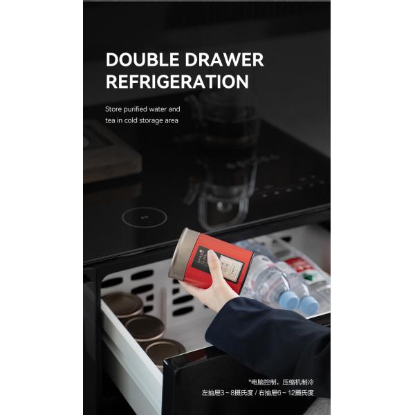 Modern Design Led Drawer Light Smart Coffee Table with Music Player and Wireless Charging