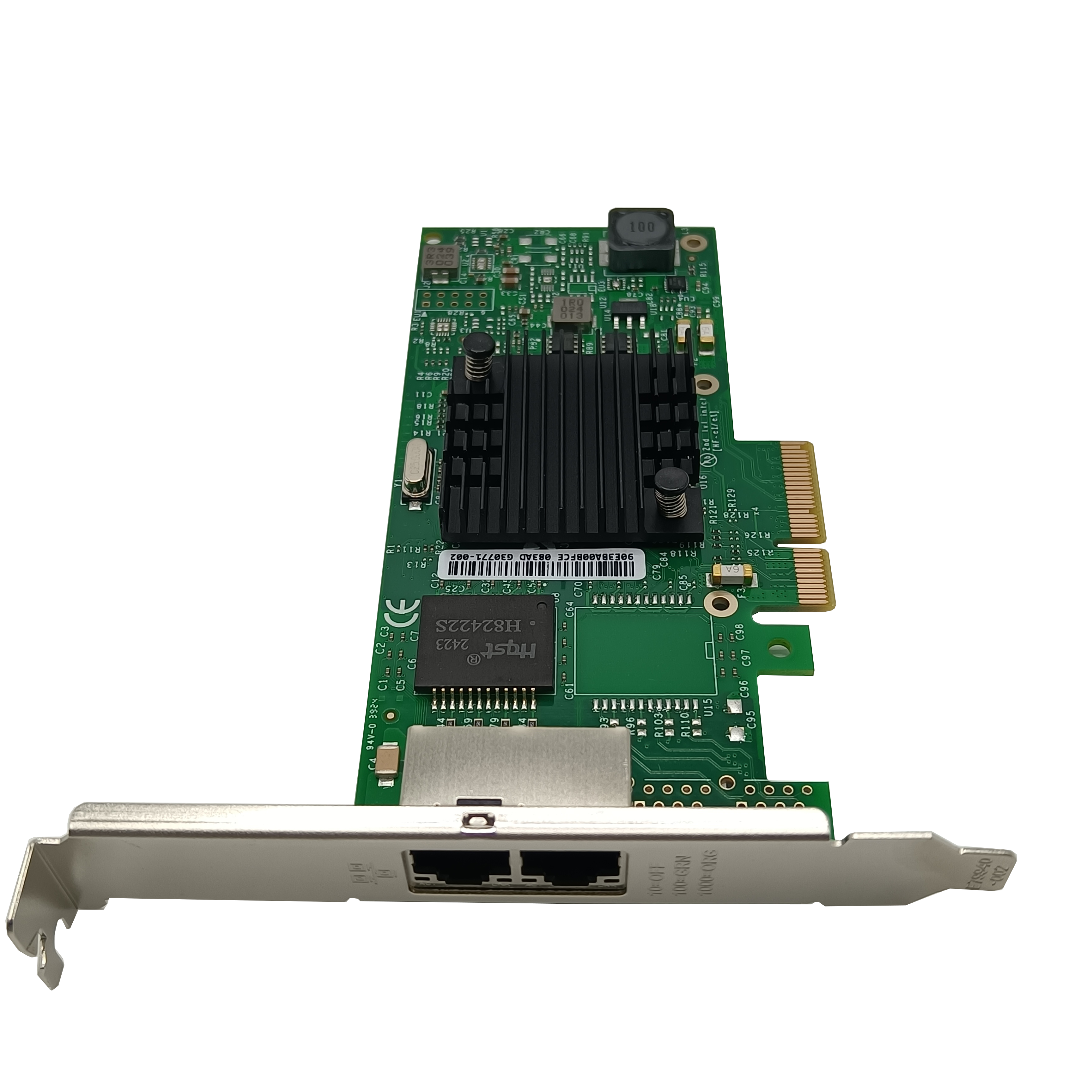 HZ11860T2 Dual Port PCIe Lan Card With PCIe 2.0 X4 Interface And RJ45 Connector