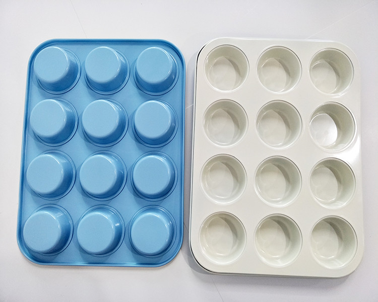 Light Green Blue Pink Turquoise Non-stick Ceramic Coating Bakeware Set loaf muffin pan in Colorful Ceramic Coating