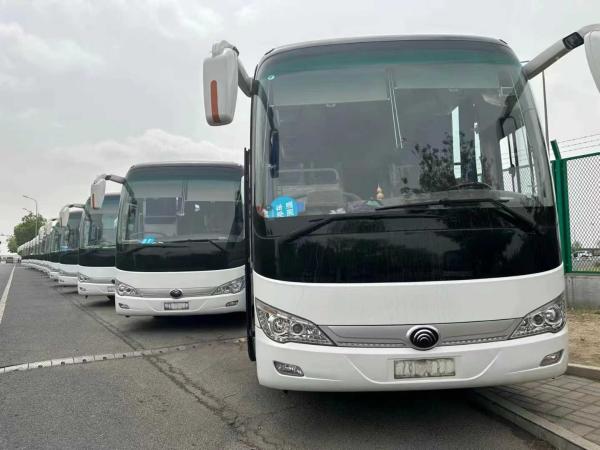 Used Luxury Bus White Color 50 Seats Leaf Spring 2018 Year Middle Door Rare
