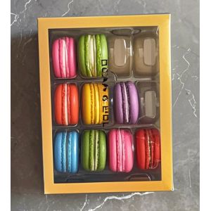 Wholesale Macaron Box Packaging 12pcs Embossing Printing Handling