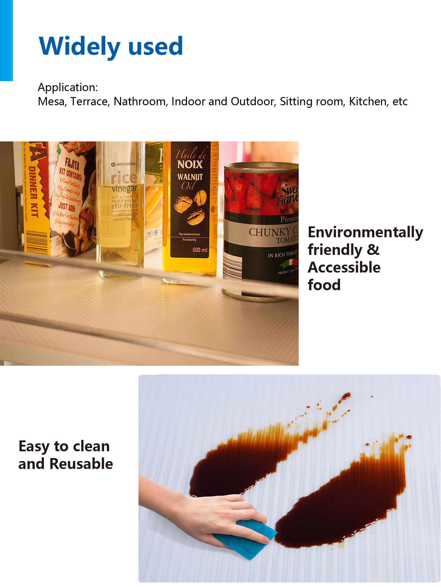 Anti Slip Plastic Drawer Mat for Kitchen Drawer and Shelf 45*150cm or Customized Size