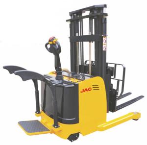 China 1.5 Ton Forklift Reach Stacker , Single Scissor Forward Warehouse Stand Up Forklift factory