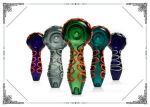 China Hand Smoking Pipes Night Luminous Wires Spoon Glass Pocket Pipe factory