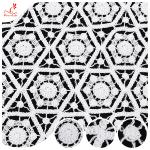 White Guipure Lace Fabric Embroidery Cord Lace Fabrics For Dresses