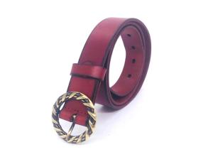 China Casual Jeans 28mm Women's Fashion Leather Belts With Unique Buckle factory