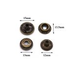 Zinc Alloy Brass Metal Press Stud Button Prong Snap Fastener Button For Garment
