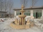 Angel With Wings Statue Carved Stone Marble Fountain Column