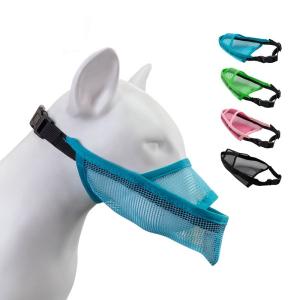 China Fake Nylon Dog Pet Muzzles Anti Bite Outdoor Mesh Dog Muzzle factory