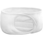 White Elastic Terry Cloth Spa Headband Washable Facial Band Makeup Wrap