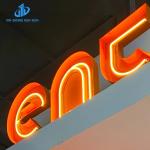 Retro neon outdoor lighting lettering metal double-sided 3D slot lettering