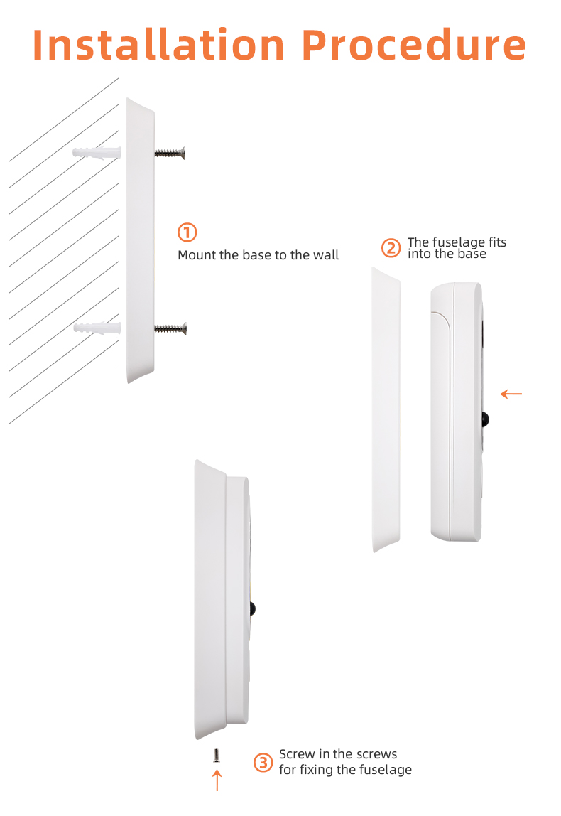 White PIR Tuya Video Doorbell Home Assistant Two Way Voice Speak