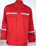 High Visibility Mens Reflective Jacket , Custom Logo Red Reflective Coat