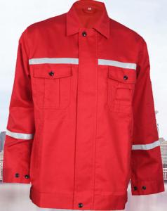 China High Visibility Mens Reflective Jacket , Custom Logo Red Reflective Coat factory