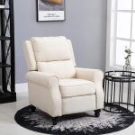 Modern Manual Recliner Living Room Armchair Sofa With Retractable Footrest