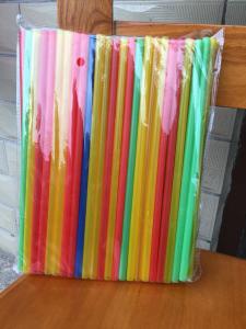 China Colorful Straight Straws Disposable Drinking Straw plastic 245*7.5 mm factory