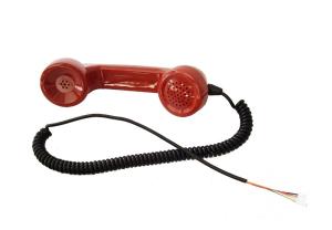 China Anti Destructive PC / ABS Material Red Telephone Handset for Public Phone factory