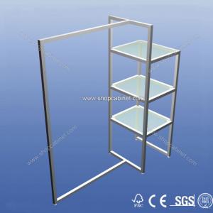 China Wood display shelf clothes/shop clothes shelf factory
