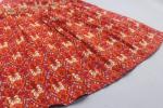 Red Printed Ladies Plus Size Dresses With Long Sleeve Plus Size Short Skirt