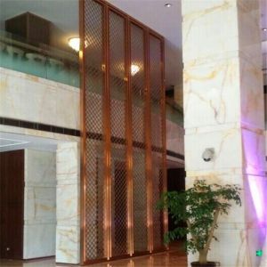 Arabic design laser cut stainless steel screen partition with PVD bronze color