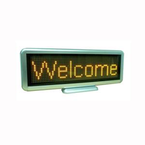 Yellow LED Scrolling Sign Programmable Display Advertising USB Reachargeable C1664Y
